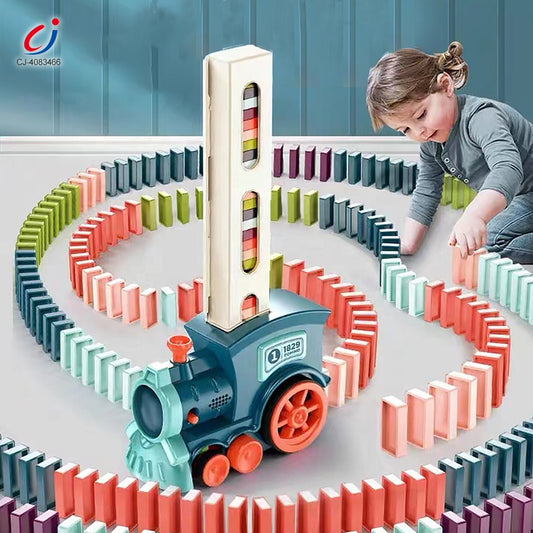 Kids Smart Automatic Domino Train Toy Set 2026