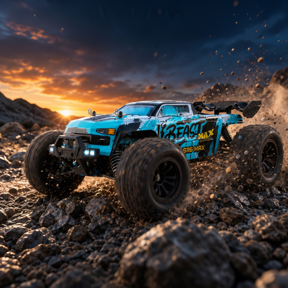 ZLL SG116 MAX RC Car — 1:16 Scale 4WD Brushless Monster Truck, 80 KM/H, LED Lights, 2.4G RTR