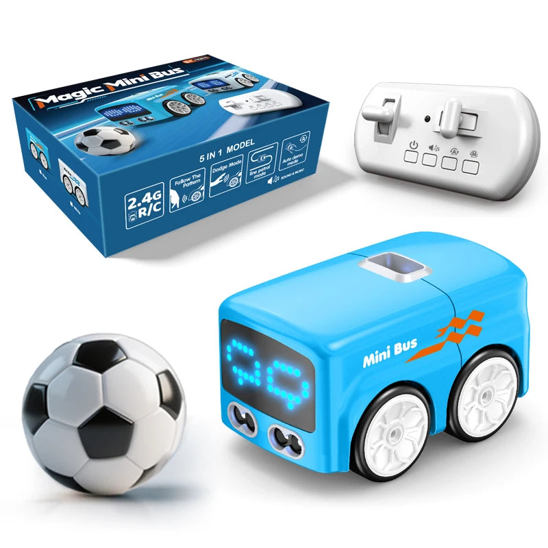 RC Mini Bus, RC-Controlled with 4 Play Modes, Funny Auto Expressions & Ideal Gift for Chiledren