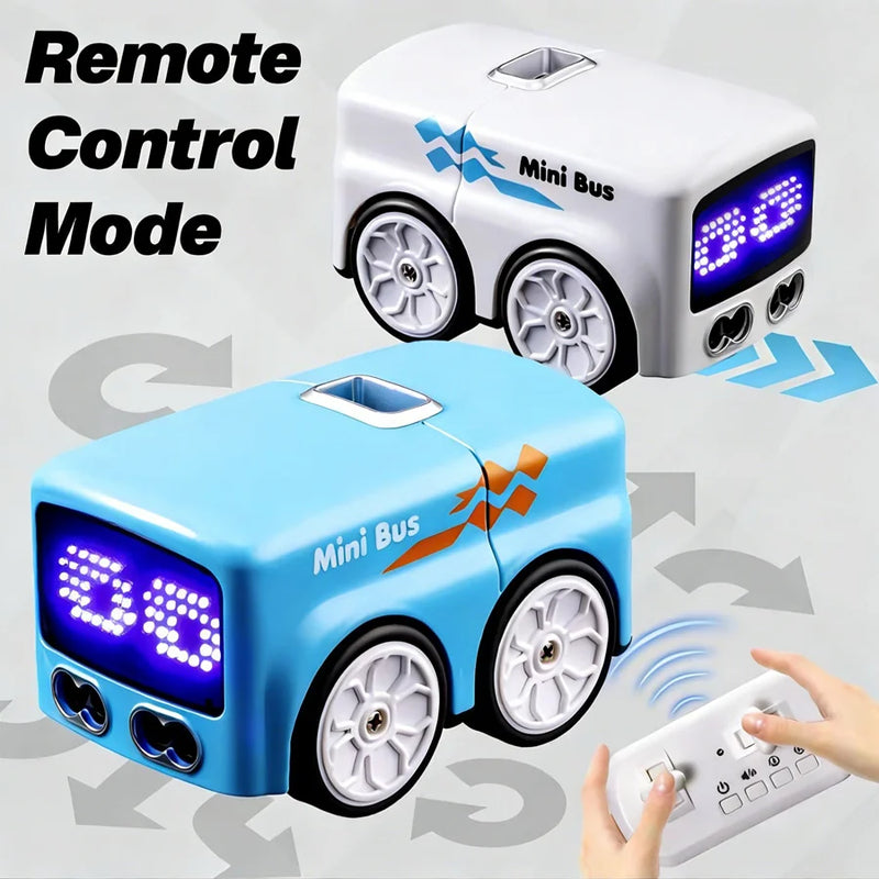 RC Mini Bus, RC-Controlled with 4 Play Modes, Funny Auto Expressions & Ideal Gift for Chiledren