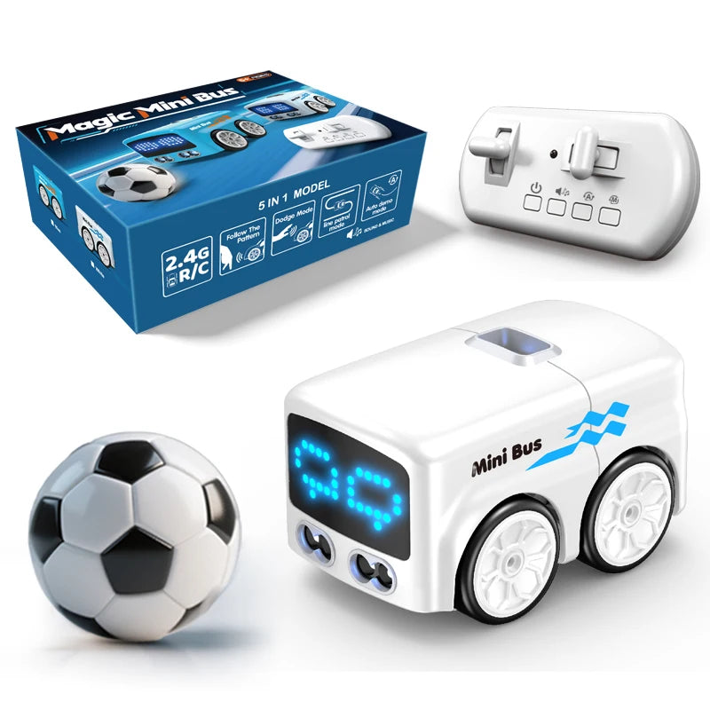 RC Mini Bus, RC-Controlled with 4 Play Modes, Funny Auto Expressions & Ideal Gift for Chiledren